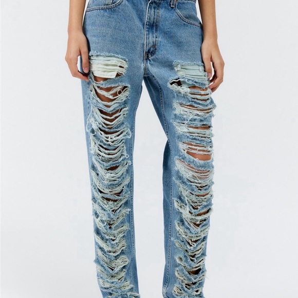 Levi's Denim - Distressed Levi Renewal Jeans! never worn! Size medium